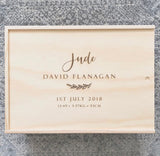Keepsake box - engraved details
