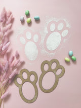 Easter bunny feet stencil