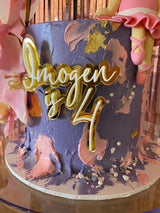 Double layered floating cake topper