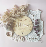 Botanical pregnancy announcement plaque