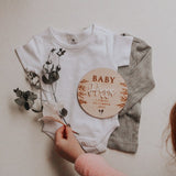 Botanical pregnancy announcement plaque
