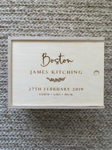 Keepsake box - engraved details