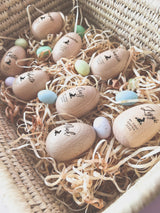 Wooden Easter egg shaker