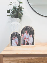 Wooden arch freestanding photo block - three sizes