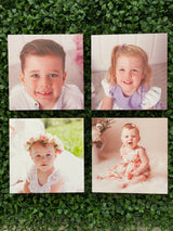 Double-sided timber photo block 15cm