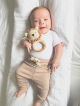 Crochet baby rattle - Lion