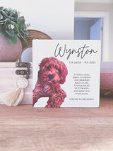 Memorial pet stone photo block - 12cm