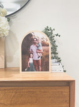 Wooden arch freestanding photo block - three sizes