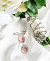 Wedding bouquet photo tag charm pin