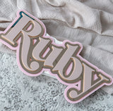 Triple layered name plaque