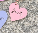 Coloured acrylic bag tag / key ring / luggage tag