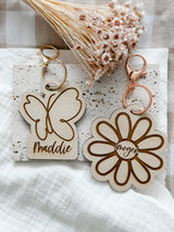 Wooden bag tag - various designs