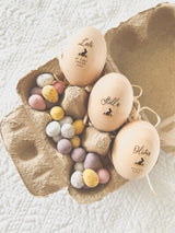 Solid wooden Easter egg