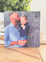 Timber photo block 12cm