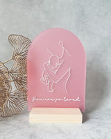 "You are so loved" Mum and baby plaque with timber base