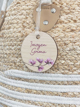 Wooden bag tag - various designs