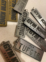 Personalised number plate key ring
