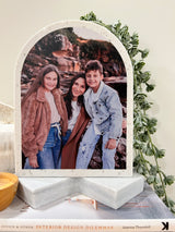 Stone arch freestanding photo block