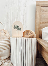 Arch plaque with printed palm trees