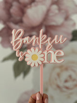 Daisy first birthday cake topper