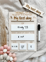 My first / last day - interchangeable milestone board - leafy vine