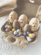Solid wooden Easter egg