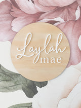 First and middle name birth announcement plaque