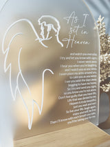 As I sit in Heaven plaque - Male angel