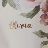 Acrylic laser-cut name plaques