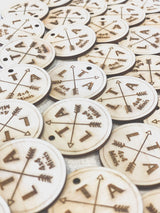 Up to 4cm diameter product tags