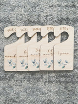 Wardrobe clothing dividers - printed eucalyptus leaf design