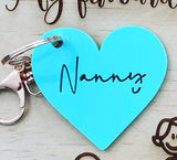 Coloured acrylic bag tag / key ring / luggage tag