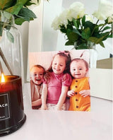 Double-sided timber photo block 15cm