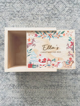 Christmas Eve keepsake box - Santa, elves, sleigh