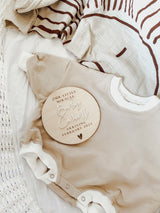 “Our little miracle” pregnancy announcement plaque