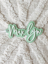 Double layered name bag tag