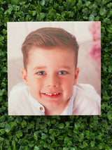 Double-sided timber photo block 15cm