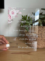 Mother’s Day plaque with poem