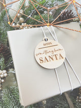 Personalised mindful Christmas gift tags - Something you wear, read, want, need + share + from Santa