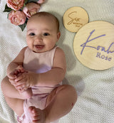 First and middle name birth announcement plaque