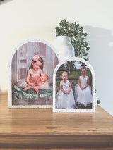 Stone arch freestanding photo block