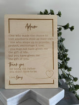 Step Dad plaque