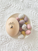 Solid wooden Easter egg