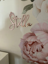 Acrylic laser-cut name plaques