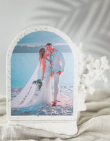 Stone arch freestanding photo block