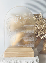 As I sit in Heaven plaque - Male angel