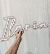 Double layered name plaque