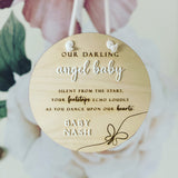 Angel baby memorial plaque