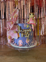 Double layered floating cake topper