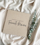 Linen coffee table photo album